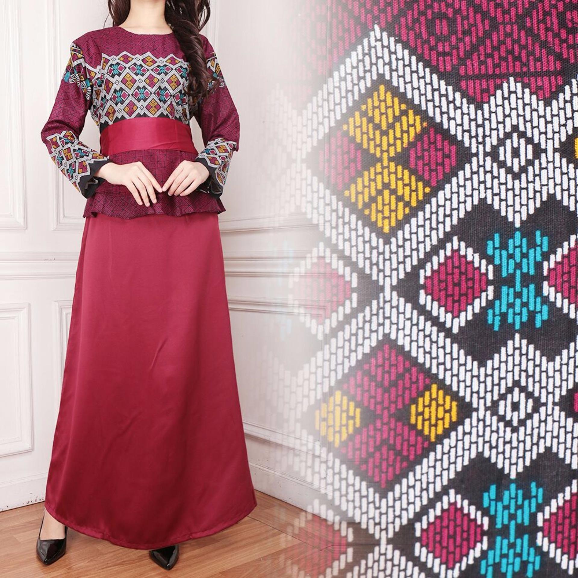 Miracle Gamis Longdress Batik Savira-Merah