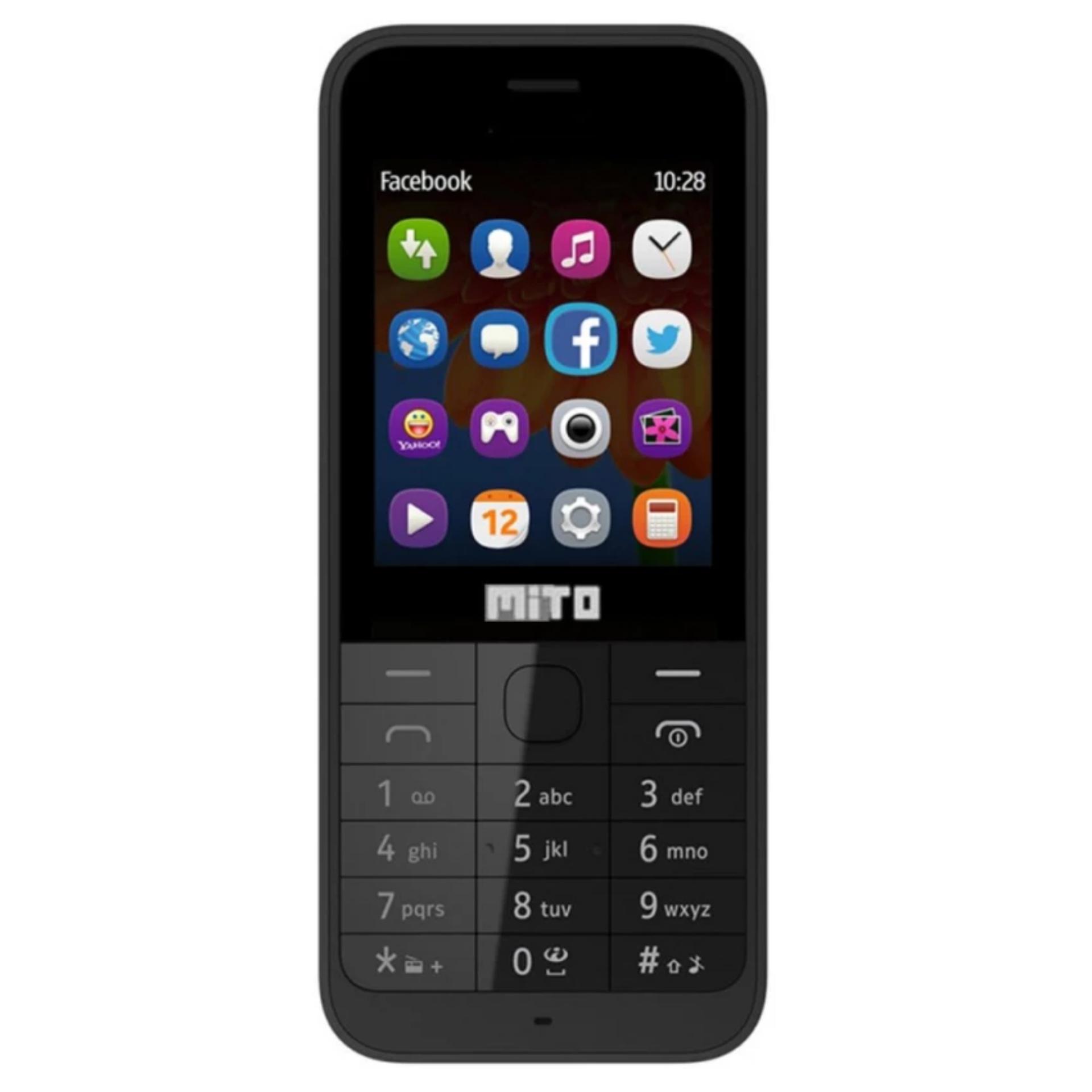 Mito 122 Candybar - Dual Sim - Hitam