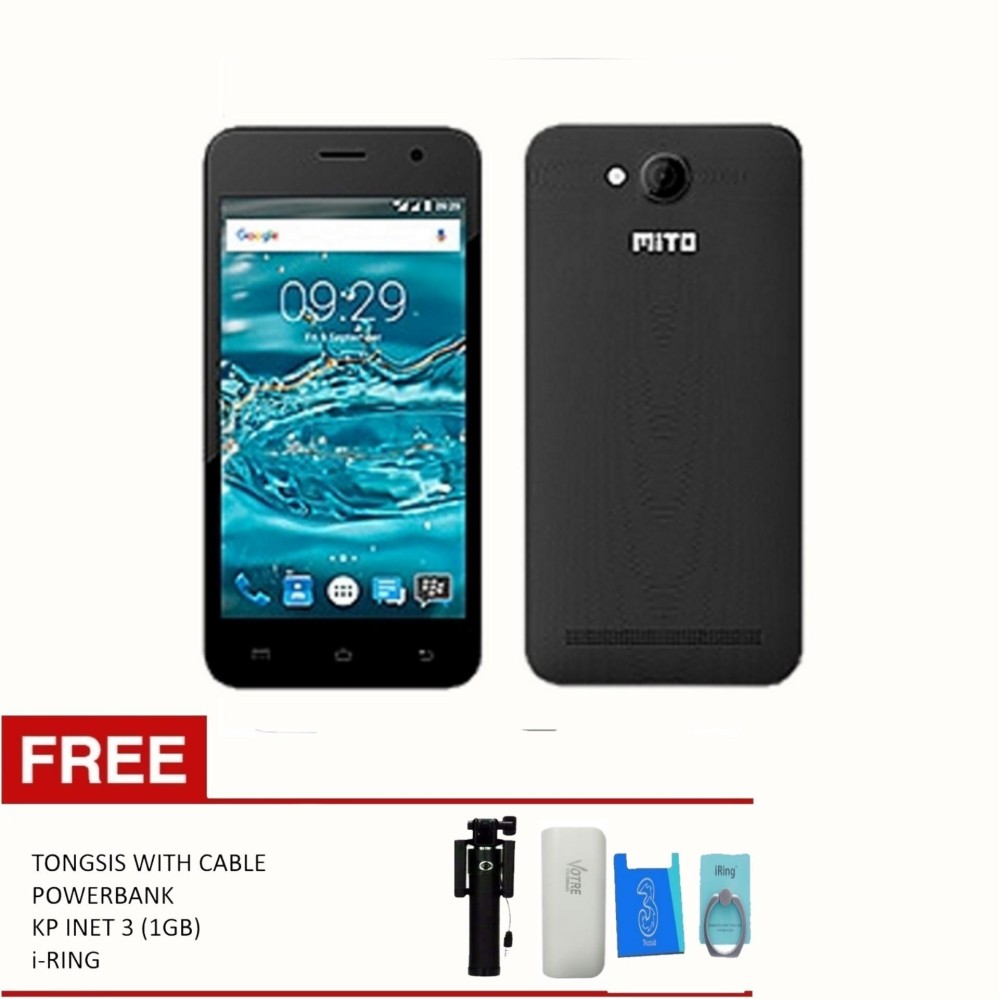 Mito A17 Fantasy X - 4,5 INCHI - 4G/LTE - RAM 1GB / ROM 8GB  + Free Tongsis, Powerbank, KP Inet 3 (1GB) , i-Ring 