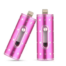 Mitps 8 GB Aku-Flashdrive Flash Drive USB HD Flashdisk Data Kilat Ekspansi Kapasitas untuk iPhone Android PC (Berwarna Merah Muda)-Intl