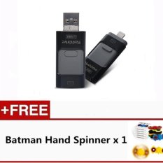 MITPS I-flash Drive 32g USB Stick 3 IN 1 Pen Drive OTG USB Flash Drive untuk IPhone 6/6 Plus/7/iPad Memory Stick (Hitam) -Intl