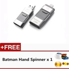 MITPS I-flash Drive 64g USB Stick 3 IN 1 Pen Drive OTG USB Flash Drive untuk IPhone 6/6 Plus/7/iPad Memory Stick (Perak) -Intl