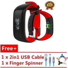 MITPS P1 Smartband Tekanan Darah Monitor Smart Band Pedometer Aktivitas Tracker Pulse Monitor Gelang Kebugaran Gelang untuk Ponsel-Intl