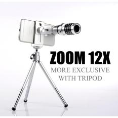Lensa Telezoom Mobile Phone Lens 12X Zoom Telescope With Tripod Bonus Holder