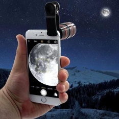 Lensa Ponsel, 8 Kali Fokus, Teleskop Khusus Efek, High-definition Lens, Umum Zoom Telephoto Telepon Kamera Eksternal Umum-hitam-Intl