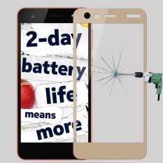 Mofi untuk Nokia 2 9 H Kekerasan Permukaan 2.5D Tepi Busur Penuh Layar Kaca Melunakkan Film Layar Pelindung (Emas) -Internasional
