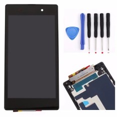Monneymonney Panel Tampilan LCD Monitor Moudle + Sentuh Layar Digitizer Sensor Kaca Lensa Assembly dengan Bingkai untuk Sony Xperia Z1 l39H L39 C6902 C6903 C6906-Internasional