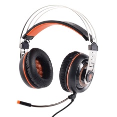 MOON STORE SADES A7 7.1 Virtual Sound USB Gaming Headset with MICLED Linght Sound Card Chip(Black Orange) - intl