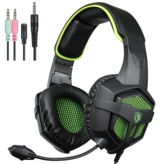 Toko Bulan SADES SA-807 Multi Platform Baru Versi Xbox One PS4 Headset Permainan PC Permainan Headphone dengan Mikrofon untuk Laptop Mactablet iPhone iPad IPod Blabk -Hijau-Intl