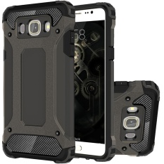 Bulan Case Case untuk Samsung Galaxy J5 2016 Hybrid Seluruh Badan Heavy Duty Armor Casing Lapisan Ganda Shock Absorbing Tpu Pelindung Case Coklat- internasional