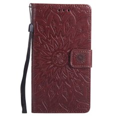 Moon Case Kulit Case untuk LG G4 Premium Pu Flip Cover dengan Gesper Magnetik Stand Brown-Intl