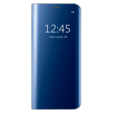 Bulan Case Samsung Galaxy J7 Prime Case, Pro Flip Specular Cermin Penutup Pelindung Case dengan Smart Tidur Biru-Intl