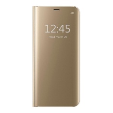 Mooncase Samsung Galaxy J7 Prime Case, Pro Flip Specular Mirror Protective Cover Case with Smart Sleep Gold - intl