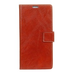 Moonmini Case Cover For Sharp Aquos Crystal For Sharp Aquos R Compact SHV41 Crazy Horse Pattern PU Leather Wallet Case Magnetic Flip Stand Cover with Card Slots Photo Frame - intl