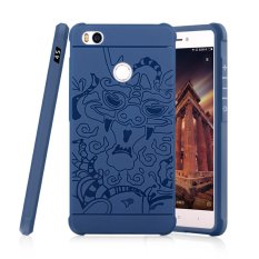 Moonmini Sarung untuk Xiaomi Mi 4 S Soft Silicone Anti-Knock Karet Case-Safir Biru-Intl