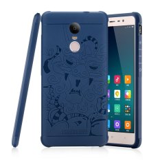 Moonmini Sarung untuk Xiaomi Redmi Note 3 3D Naga Relief Lembut Pelindung Karet Silikon-Safir Biru-Intl
