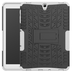 Moonmini for Samsung Galaxy Tab S3 9.7 Hybrid Combo Body Armor High Impact Shockproof Case Defender with Kickstand (White)