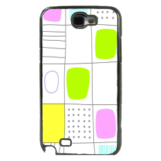 Mosaic Pola Cek Phone Case untuk Samsung Galaxy Note 2 Hitam (EKSPOR)