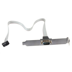 Motherboard Serial 9Pin RS232 DB9 COM Port Ribbon Kabel Konektor Slot Braket