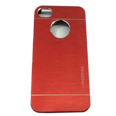 Motomo Case For Apple iPhone 5 / iphone5 / Iphone 5 / Iphone5 / IP 5G / IP 5S / IP 5SE Metal + Polycarbonatte Hard Back Case / Metal allumunium Case / Hard Back Cover / Casing HP - Merah