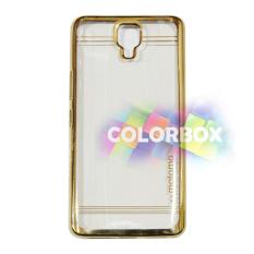 Motomo Case Shining Chrome Infinix Note 4 X572 / Softcase List Glossy / Jelly Case / Ultrahin / Silicone Shinning / Casing Infinix X572- Chrome Gold