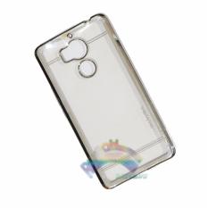 Motomo Chrome Infinix Zero 4 X555 Softcase Shining List Chrome Glamour / Tpu Jelly Case/ Ultrahin Ring Glossy / Sofshell / Jelly Silikon / Silicone Shinning Kilau / Case HP / Case Unik / Casing Infinix - Transparant List Silver