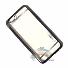 Motomo Chrome Oppo A57 Softcase Shining Chrome Glamour Bac Cover / Tpu Jelly Case/ Ultrahin Ring Glossy / Sofshell / Jelly Silikon / Silicone Shinning Kilau / Case HP / Case Unik / Casing Oppo - Transparant List Hitam