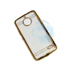 Motomo Chrome Silikon Motorola Moto E4 Emas / Soft Case Motorola Moto E4 Shining Chrome / Tpu Jelly Ultrathin Motorola Moto E4 Ring Glossy / Sofshell / Silicone Shinning Gold / Case HP / Case Unik / Casing Motorola Moto E4 - Transparant List Gold