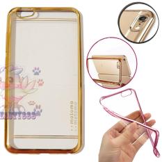 Motomo Chrome Case Vivo V5S Shining Chrome / Ultrahin Vivo V5S List Chrome Jelly Case / Silikon Vivo V5S Shining List Chrome Gold / Soft Case / Casing Vivo V5S - Gold / Emas