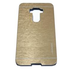 Motomo Hardcase For Asus Zenfone 3 Ukuran 5.5 Inch ZE552KL Rubber Polycarbonat + Metal Hardcase Hard Back Case / Hard Back Cover / Metal Allumunium Case / Casing HP / Casing Handphone - Gold