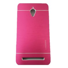 Motomo Hardcase For Asus Zenfone GO Ukuran 4.5 Inch ZC450TG Rubber Polycarbonat + Metal Hardcase Hard Back Case / Hard Back Cover / Metal Allumunium Case / Casing HP / Casing Handphone - Pink