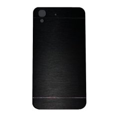 Motomo Hardcase For Huawei Y6 Rubber Polycarbonat + Metal Hardcase Hard Back Case / Hard Back Cover / Metal Allumunium Case / Casing HP Huawei Y6 / Casing Handphone - Hitam