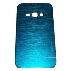 Motomo Samsung Galaxy J1 (2016) J120 / J1 2016 Metal Hardcase Alumunium Case Rubber Polycarbonat + Metal Hardcase / Hard Back Cover / Casing HP / Casing Handphone - Biru Muda
