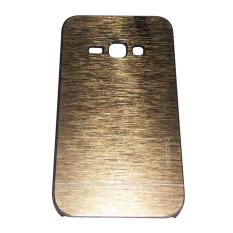 Motomo Samsung Galaxy J1 (2016) J120 / J1 2016 Metal Hardcase Alumunium Case Rubber Polycarbonat + Metal Hardcase / Hard Back Cover / Casing HP / Casing Handphone - Gold