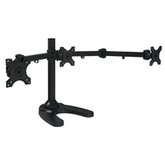 Mount-It! MI-789 Triple Monitor Stand Freestanding LCD Computer Screen Desk Mount for 19, 20, 22, 23, 24 Inch Monitors VESA 75 and 100 Compatible Full Motion, 66 lbs Capacity - intl