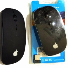 Mouse Wireless Slim Logo Oem Warna Hitam - Aksesoris Laptop Mouse Murah Kado Pria Wanita Kualitas Bagus Ready Stock Jakarta