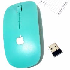 Mouse Wireless Slim Logo Oem Warna Tosca - Aksesoris Laptop Mouse Murah Kado Pria Wanita Kualitas Bagus Ready Stock Jakarta