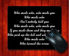 MousePad AC DC Quote untuk Mouse Mat 240*200*3mm Gaming Mice Pad-Intl