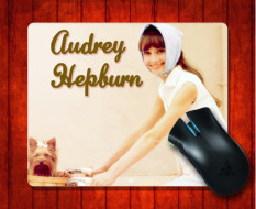 MousePad LIU Fashion Ikon Audrey Hepburn untuk Mouse Mat 240*200*3mm Gaming Mice Pad-Intl