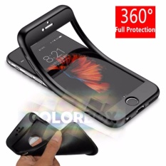 MR Case 360 iPhone 6 / Case iPhone 6G / Case Fullbody Depan Belakang iPhone 6S Ukuran 4.7inch / Silikon iPhone 6 / Casing Baby Skin iPhone6 / Soft Case 360 Full Body iPhone 6 S / Ultrathin iPhone6S / iPhone 6 / iPhone 6G Slim 2in1- Black