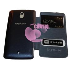 MR Oppo Find Muse R821 Flip Cover Oppo / Leather Case / Sarung Case / Sarung Handphone / Casing HP / Sarung Oppo R821 - Biru Tua