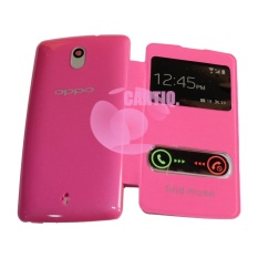 Icantiq Oppo Find Muse R821 Flip Cover Oppo / Leather Case / Sarung Case / Sarung Handphone / Casing HP / Sarung Oppo R821 - Pink