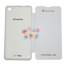 MR Smartfren Andromax U3 Flip Cover / Flipshell / Sarung HP Smartfren Andromax U3 / Non View - White