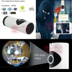 MR Tower V380 Wifi FULL HD 720p 1MP P2P CCTV Camera Panoramic with 2 Way Audio Motion Sensor Alarm with Micro SD Slot ( CCTV 360 Panoramic IP Cam - Kamera Wifi Panorama ) - Putih