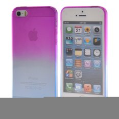 MSK Soft Gel TPU Silicone Kulit Tahan Lama Cover untuk Apple IPhone 5g/5 S Ungu/Biru