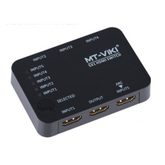 MT-SW501SR 5 Port HDMI Switch 3D dengan IR dan Push Tombol Support4Kx2K HDCP-Intl