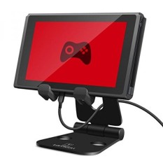 Multi-Angle Stand for Nintendo Switch, Lamicall Playstand : Cell Phone Tablet Video Game Holder Dock For iPhone 7 6 Plus 5 5c, Accessories, iPad and Tablets (4-10) Foldable Adjustable Desk - Black - intl