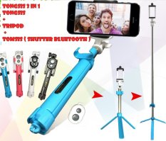 Multi Function Build In Tripod Selfie Stick With Bluetooth Extendable Folding Stick for Iphone Smartphone(Black)