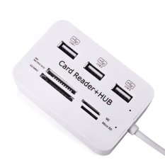 Multi USB Combo USB HUB 2.0 3 Port dengan Card Reader Semua Dalam Satu USB Splitter 480 Mbps untuk MS, M2, SD/MMC, TF Portable untuk PC Laptop-Intl