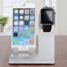 Multifunctional Mini Assembled Display / Charging Holder for iPad / iPhone / Apple Watch — Sliver - intl